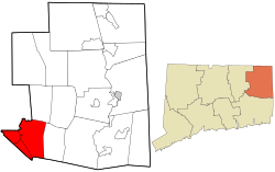 Windham County Connecticut incorporated and unincorporated areas Windham highlighted